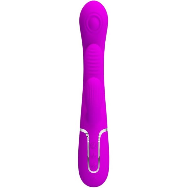 PRETTY LOVE - SHANIA TRIPLE RABBIT VIBRADOR MULTIFUNCIONAL ROSA - Imagen 2
