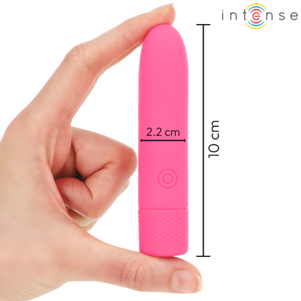 INTENSE - SYMONE  USB RECARREGÃVEL VIBRATÃRIA BULLET 8 VIBRAÃÃES ROSA 10 X 2,2 CM - Imagen 4