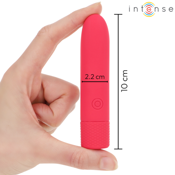 INTENSE - SYMONE USB RECARREGÃVEL VIBRATÃRIA BULLET 8 VIBRAÃÃES VERMELHO 10 X 2,2 CM - Imagen 4