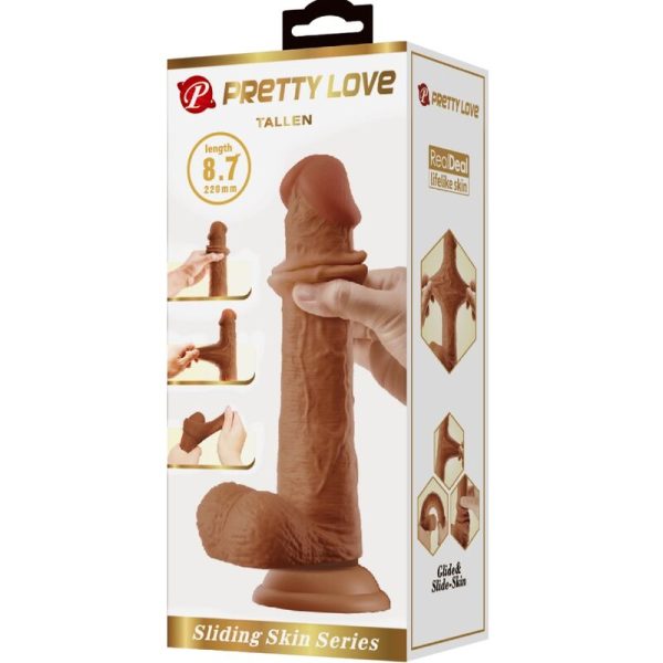 PRETTY LOVE - DILDO REALISTA ALTO 22 CM MARROM - Imagen 6