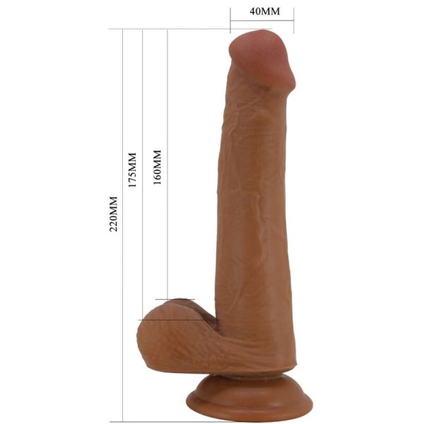 PRETTY LOVE - DILDO REALISTA ALTO 22 CM MARROM - Imagen 5