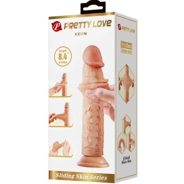 PRETTY LOVE - KEON DILDO REALISTA 21 CM CARNE - Imagen 7