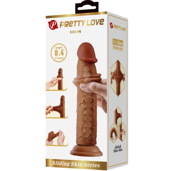 PRETTY LOVE - KEON DILDO REALISTA 21 CM MARROM - Imagen 7