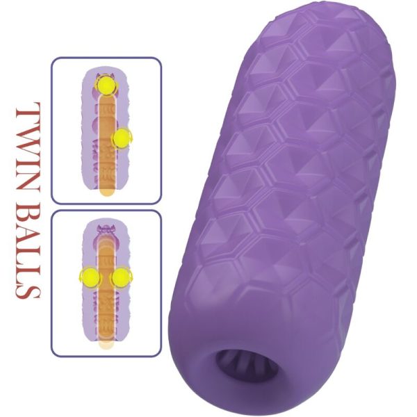 PRETTY LOVE - MASTURBADOR MASCULINO TWIN BALLS ROXO - Imagen 5