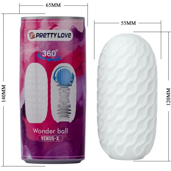 PRETTY LOVE - VENUS X MASTURBADOR MASCULINO MODELO 3 BRANCO - Imagen 6
