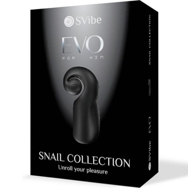 SNAIL VIBE - EVO PARA ELE MASTURBADOR MASCULINO SLIDE N'ROLL PRETO - Imagen 7