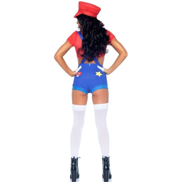 LEG AVENUE - FANTASIA SEXY MARIO BROS VERMELHO/AZUL M - Imagen 3