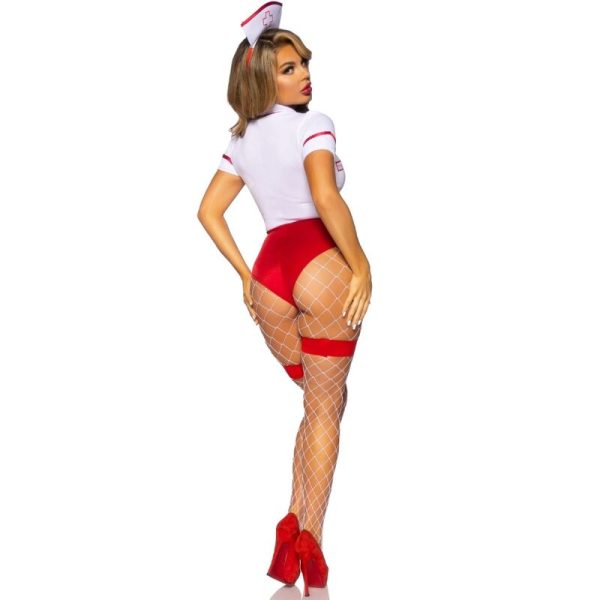 LEG AVENUE - FANTASIA DE ENFERMEIRA SEXY VERMELHO/BRANCO S - Imagen 8