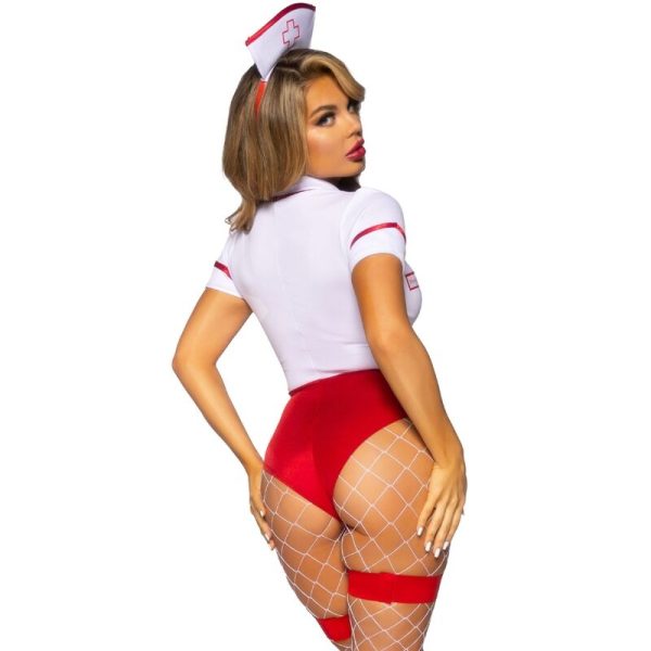 LEG AVENUE - FANTASIA DE ENFERMEIRA SEXY VERMELHO/BRANCO S - Imagen 4
