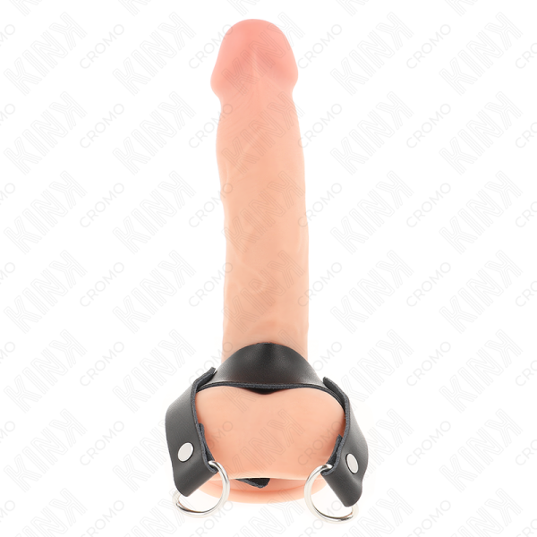 KINK - ANEL PARA PÃNIS COM ANÃIS EM FORMA DE "D" 18,5 X 3,3 CM - Imagen 3