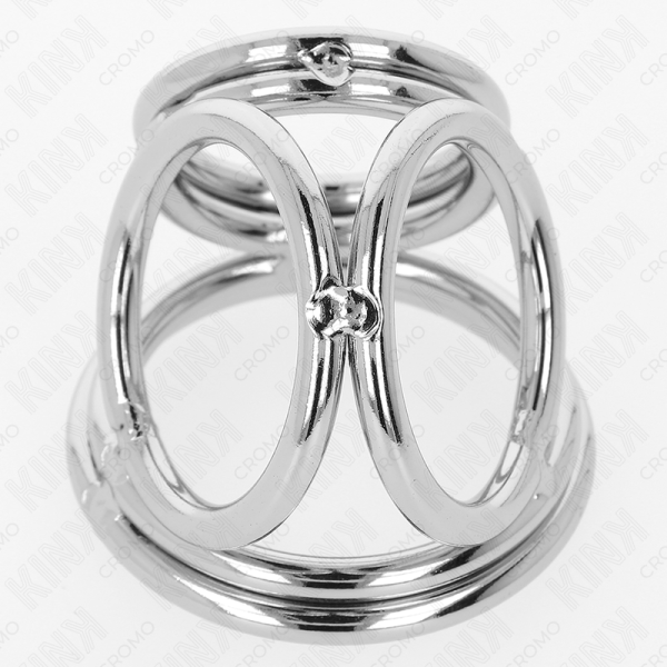 KINK - ANEL PARA PÃNIS DE METAL TRIPLO CROMADO 3,8 CM A 5 CM MODELO 1 - Imagen 5