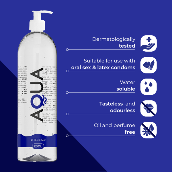 AQUA QUALITY - LUBRIFICANTE Ã BASE DE ÃGUA 1000 ML - Imagen 3