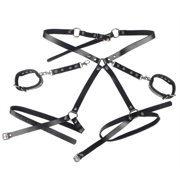 SUBBLIME - 953690 ALGEMAS COM CINTO DE BONDAGE PRETO TAMANHO ÃNICO - Imagen 4