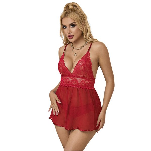 SUBBLIME - 953843 BABYDOLL COM COSTAS ABERTAS VERMELHO L/XL - Imagen 5