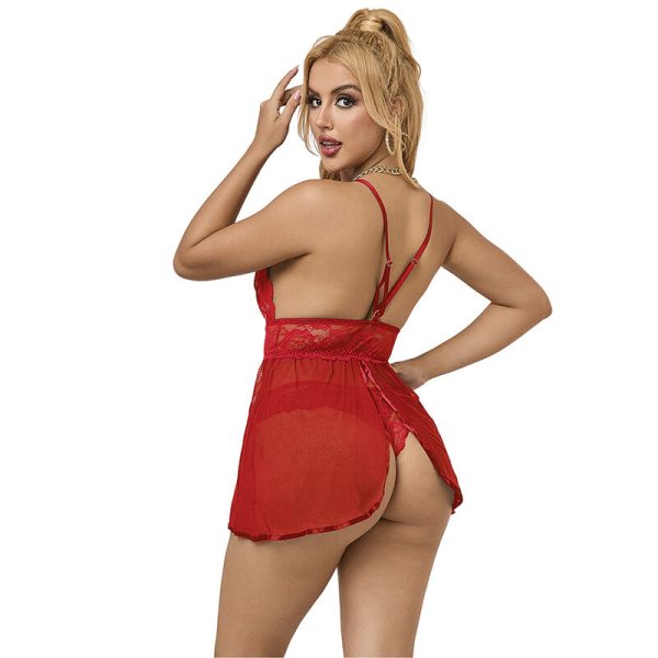 SUBBLIME - 953843 BABYDOLL COM COSTAS ABERTAS VERMELHO L/XL - Imagen 2