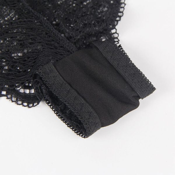 SUBBLIME - 953911 CAMISOLA DE SEDA E RENDA + CALCINHA PRETA S/M - Imagen 10