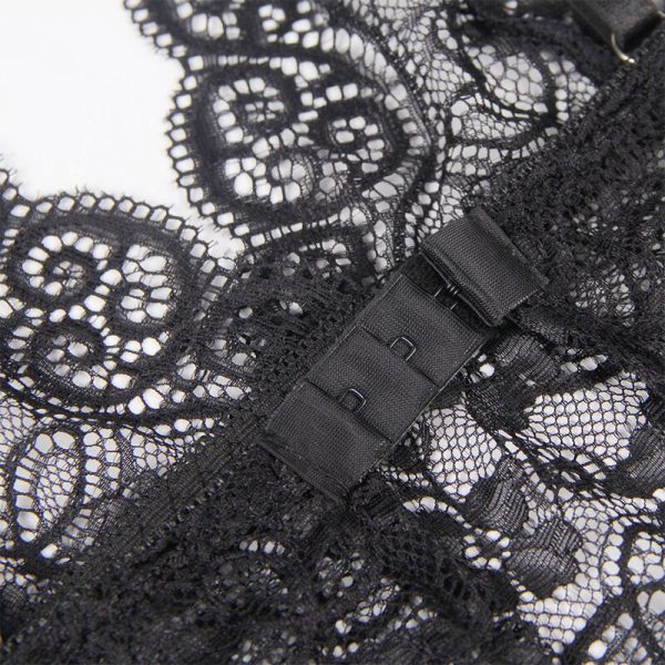 SUBBLIME - 953911 CAMISOLA DE SEDA E RENDA + CALCINHA PRETA S/M - Imagen 9