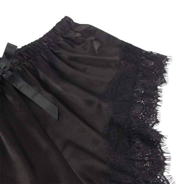 SUBBLIME - 953942 CAMISOLA DE SEDA CASUAL + CALÃA DE RENDA PRETA L/XL - Imagen 5