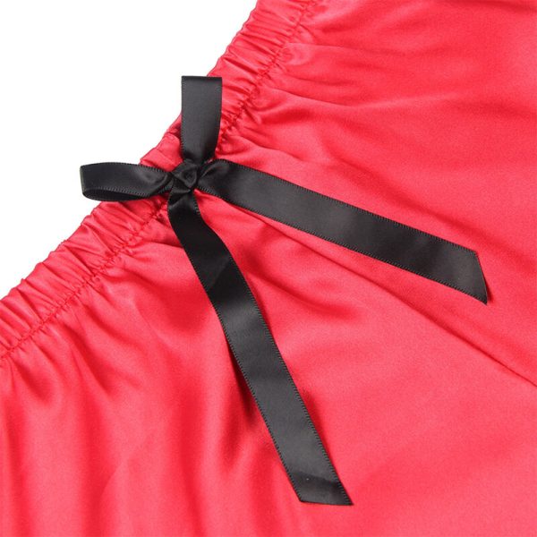 SUBBLIME - 953966 CAMISOLA DE SEDA CASUAL + CALÃA DE RENDA PRETA/VERMELHA L/XL - Imagen 10