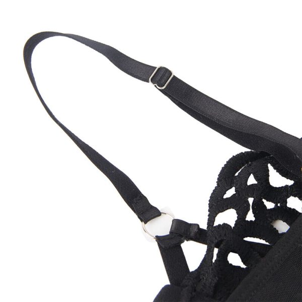 SUBBLIME - 954055 BODY SEXY DE RENDA PRETO S/M - Imagen 6