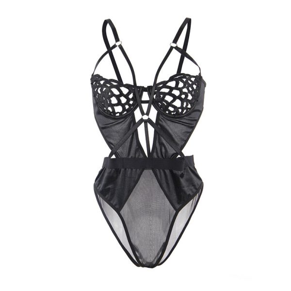 SUBBLIME - 954055 BODY SEXY DE RENDA PRETO S/M - Imagen 5