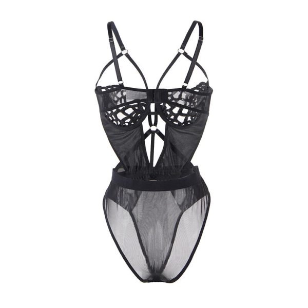 SUBBLIME - 954055 BODY SEXY DE RENDA PRETO S/M - Imagen 4