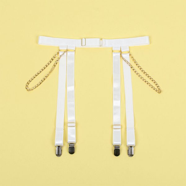 SUBBLIME - 954284 BODY COM CORRENTES + CINTA-LIGA BRANCO S/M - Imagen 8