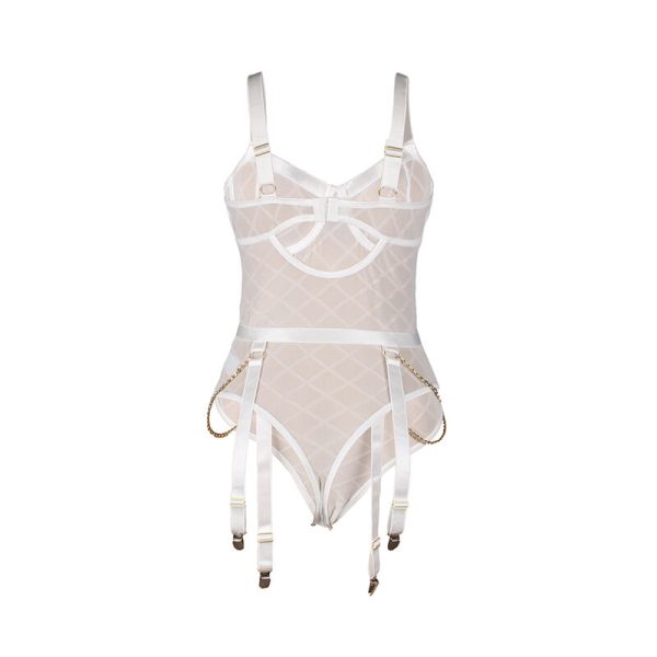 SUBBLIME - 954291 BODY COM CORRENTES + CINTO-LIGA BRANCO L/XL - Imagen 6