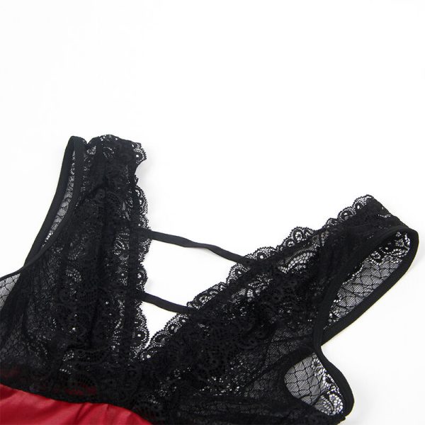 SUBBLIME - 954420 VESTIDO BONDAGE DE RENDA PRETO S/M - Imagen 9