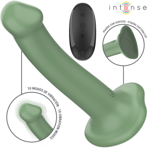 INTENSE - BECCA VIBRADOR COM VENTOSA 10 VIBRAÃÃES VERDE CONTROLE REMOTO