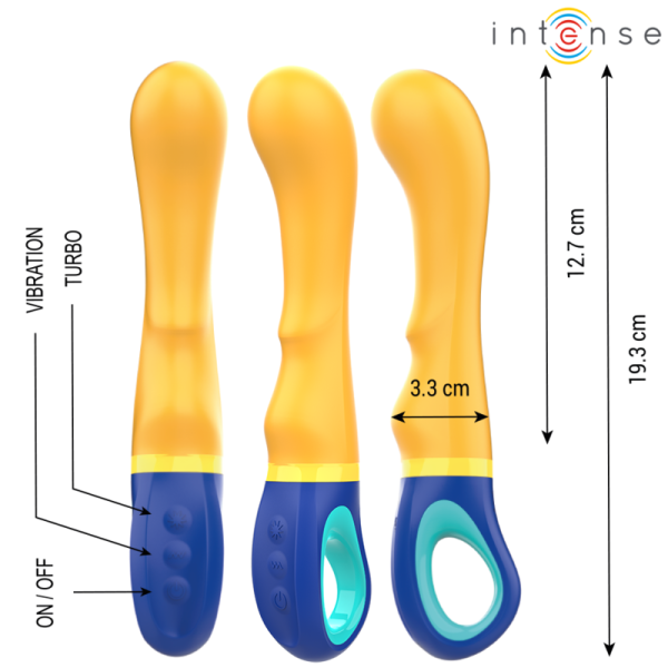 INTENSE - SHAGGY VIBRADOR G-SPOT AMARELO - Imagen 3