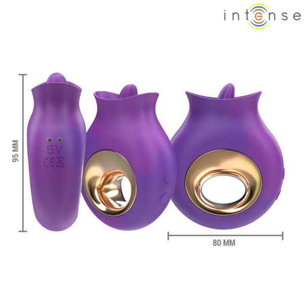 INTENSE - ESTIMULADOR DE CLITÃRIS TULI 9 VIBRAÃÃES E 9 OSCILAÃÃES ROXO - Imagen 3