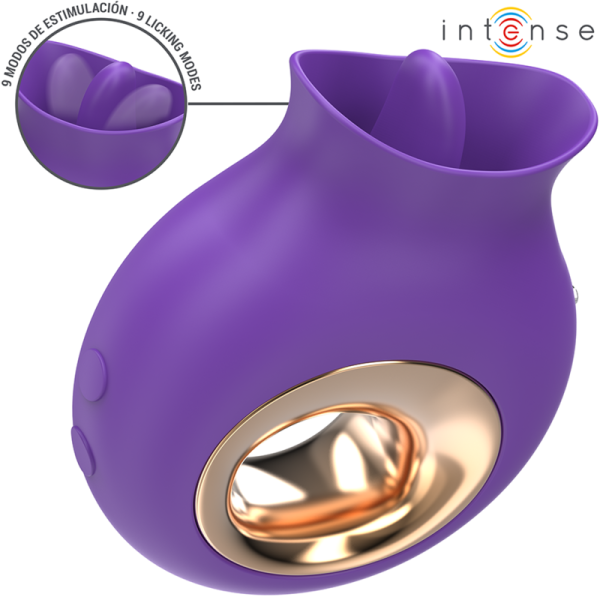 INTENSE - ESTIMULADOR DE CLITÃRIS TULI 9 VIBRAÃÃES E 9 OSCILAÃÃES ROXO