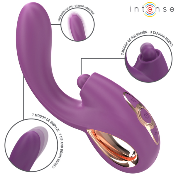 INTENSE - LALI MULTIFUNCIONAL VIBRADOR G-SPOT TAPPING & THRUST & VIBRATION ROXO - Imagen 2