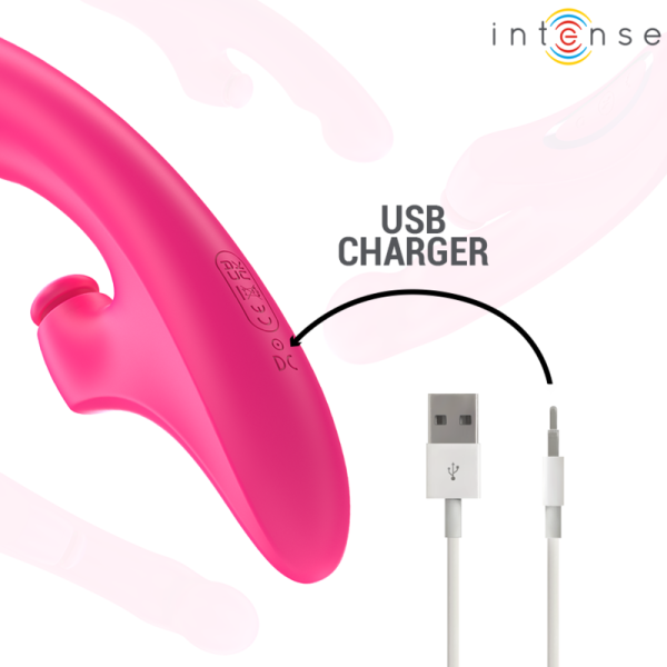 INTENSE - EMI VIBRADOR 13,5 CM MULTIFUNÃÃO 3 EM 1 10 VIBRAÃÃES ROSA - Imagen 6