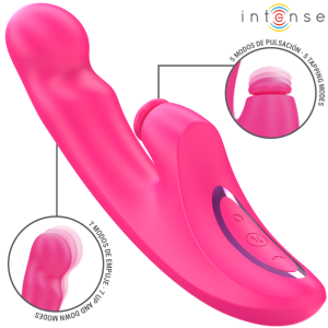 INTENSE - EMI VIBRADOR 13,5 CM MULTIFUNÃÃO 3 EM 1 10 VIBRAÃÃES ROSA