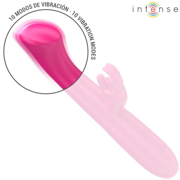 INTENSE - JULIETA RABBIT VIBRADOR 18,6 CM 10 VIBRAÃÃES ROSA - Imagen 3