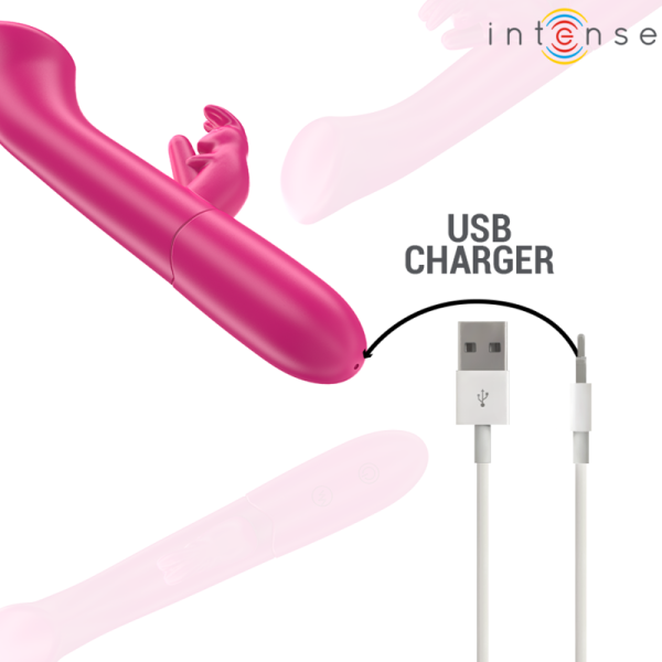 INTENSE - JULIETA RABBIT VIBRADOR 18,6 CM 10 VIBRAÃÃES ROSA - Imagen 6