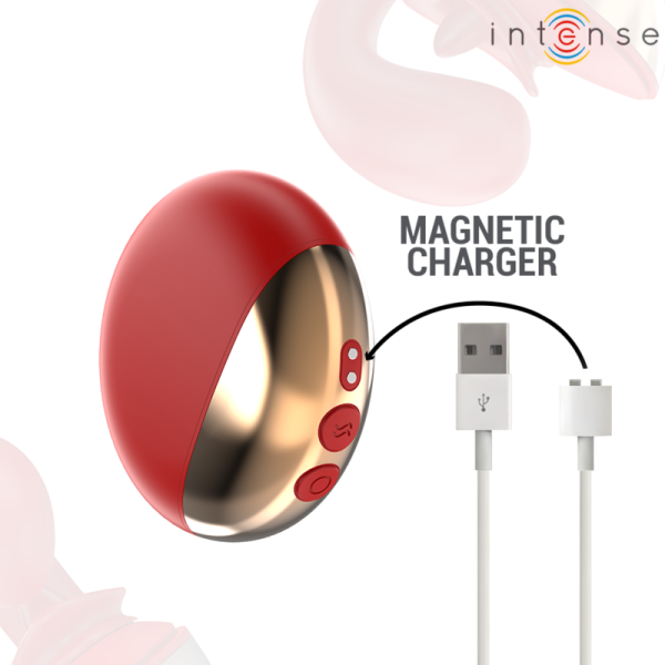 INTENSE - VIBRADOR E ESTIMULADOR MARIAH EM FORMATO U 10 VIBRAÃÃES VERMELHO - Imagen 4