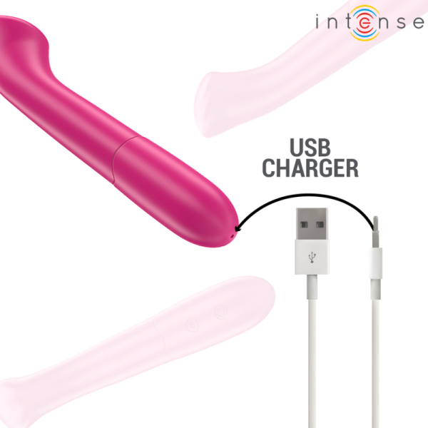 INTENSE - PATY VIBRADOR 19 CM FLEXÃVEL 10 VIBRAÃÃES MODELO 2 ROSA - Imagen 5