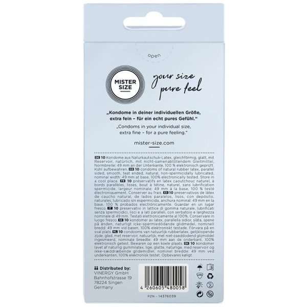 MISTER SIZE - PRESERVATIVO TAMANHO S 49 MM (10 UNIDADES) - Imagen 3