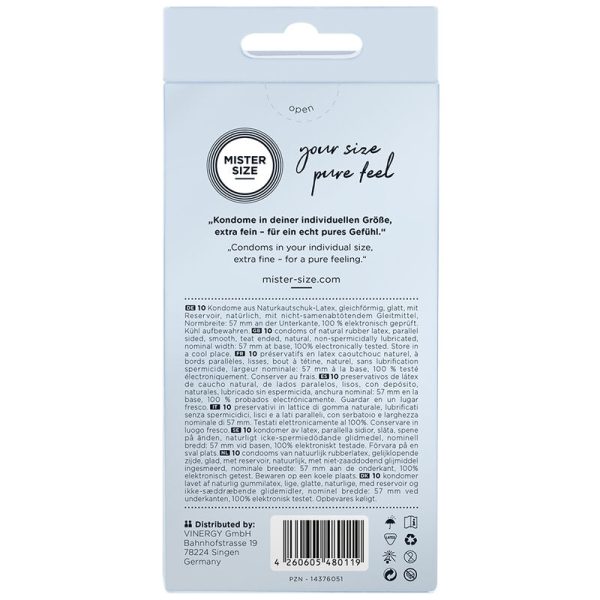 MISTER SIZE - PRESERVATIVO TAMANHO L 57 MM (10 UNIDADES) - Imagen 3
