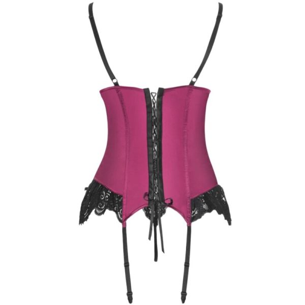 LIVCO CORSETTI FASHION - AGRAFENA CF 90436 CORSET + TANGA BORGONHA S/M - Imagen 5