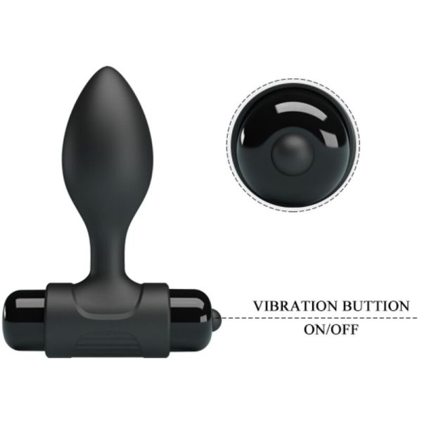 PRETTY LOVE - VIBRA BUTT 10 VIBRAÃÃES PLUG ANAL PRETO - Imagen 5