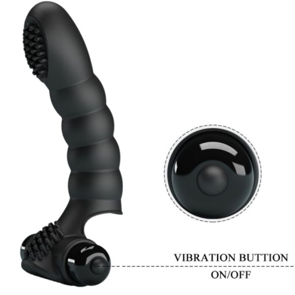 PRETTY LOVE - VIBRADOR DE DEDO ALEXANDER 10 VIBRAÃÃES PRETO - Imagen 6
