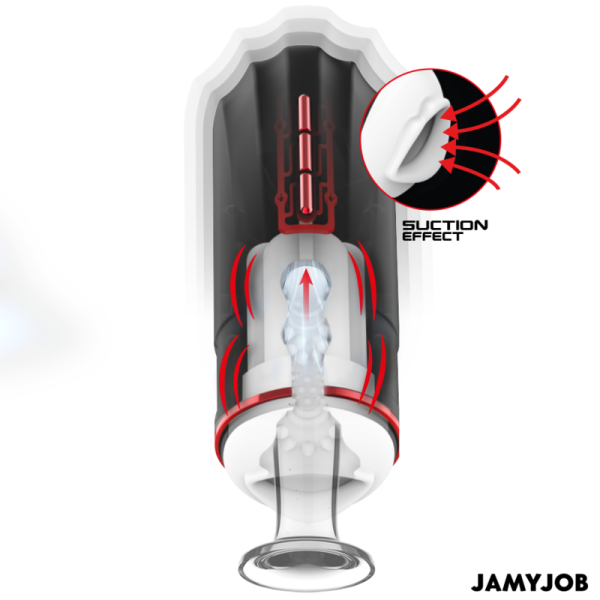 JAMYJOB - MASTURBADOR BOCAL AUTOMÃTICO MEGABITE 5 MODOS DE SUCÃÃO E VIBRAÃÃO - Imagen 2