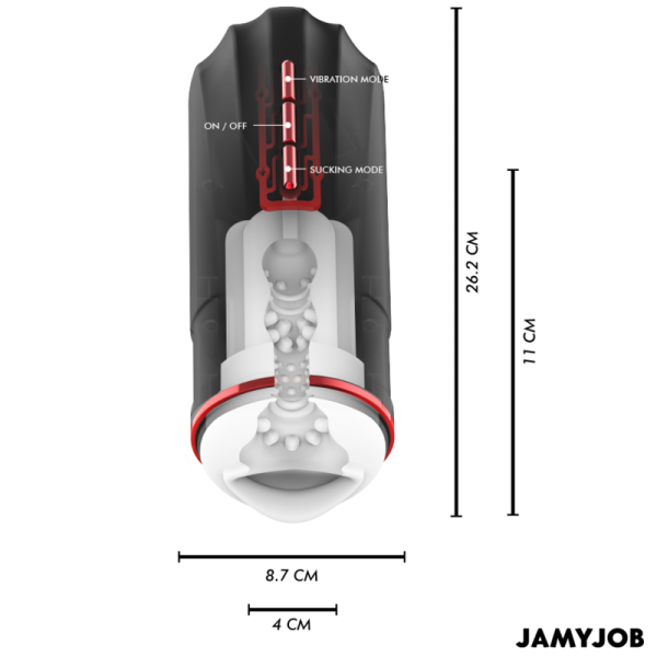 JAMYJOB - MASTURBADOR BOCAL AUTOMÃTICO MEGABITE 5 MODOS DE SUCÃÃO E VIBRAÃÃO - Imagen 3