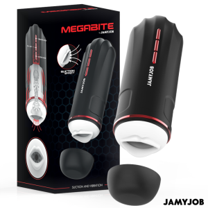 JAMYJOB - MASTURBADOR BOCAL AUTOMÃTICO MEGABITE 5 MODOS DE SUCÃÃO E VIBRAÃÃO