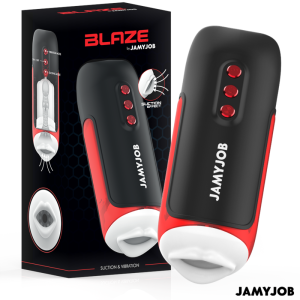 JAMYJOB - BLAZE MASTURBADOR AUTOMÃTICO DE BOCA 5 MODOS DE SUCÃÃO E VIBRAÃÃO