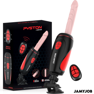 JAMYJOB - MASTURBADOR AUTOMÃTICO BASE PYSTON COM DILDO DE CONTROLE REMOTO